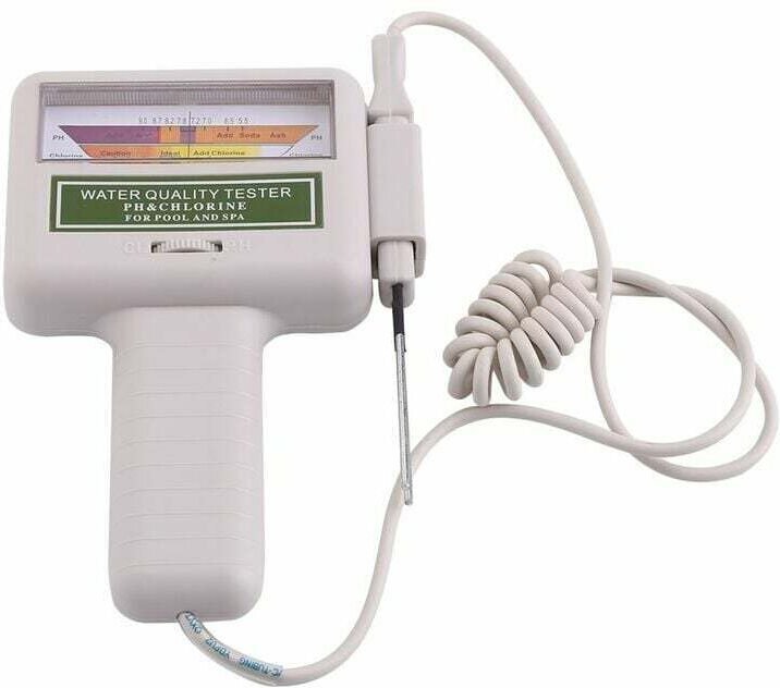 Tragbarer 2-in-1-Chlorpegeltester, pH- und Cl2-Wasserpegelanalysator, Messgerät, Tester, Monitor für Schwimmbäder, Spa-W...