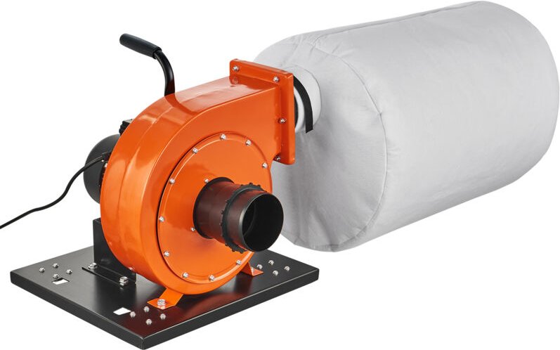 1 ps Staubsammler, 460 cfm Luftstrom, 21 Gallonen Auffangbeutel, 2,5 Mikron Filterung für Industriewerkstätten, Mobiler ...