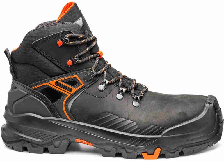 Base T-Rex Mid B1601 S3 HRO CI HI Sicherheitsschuhe - 41 EU - Schwarz / Orange