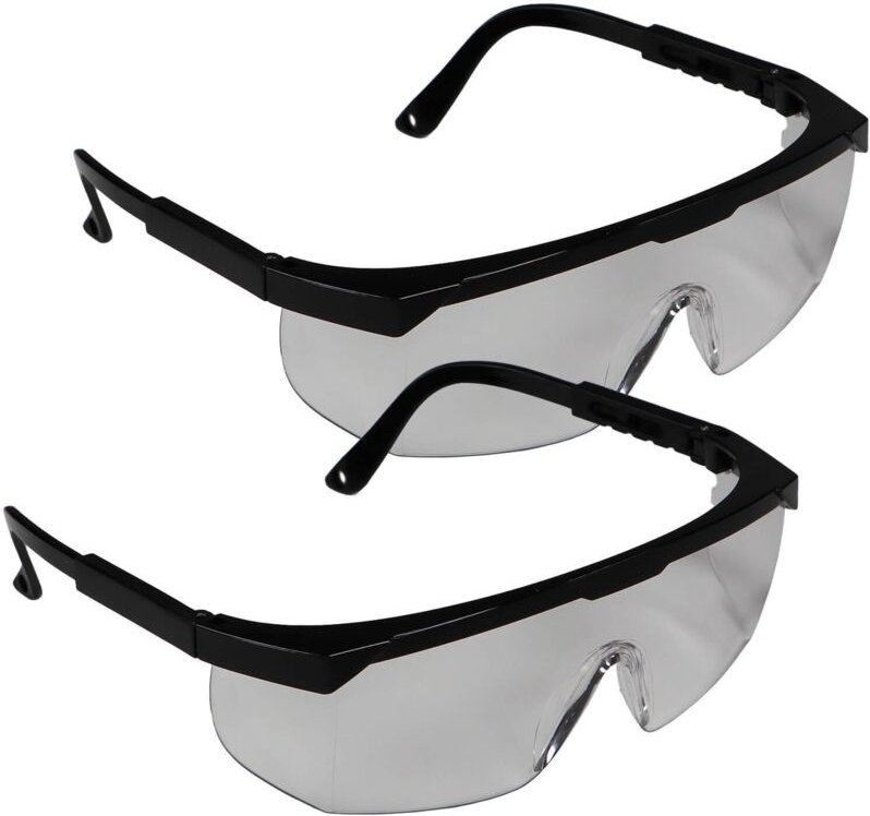2er Set Vollsicht Arbeitsbrille Augen Schutzbrille farblos klar transparent Vollsichtbrille