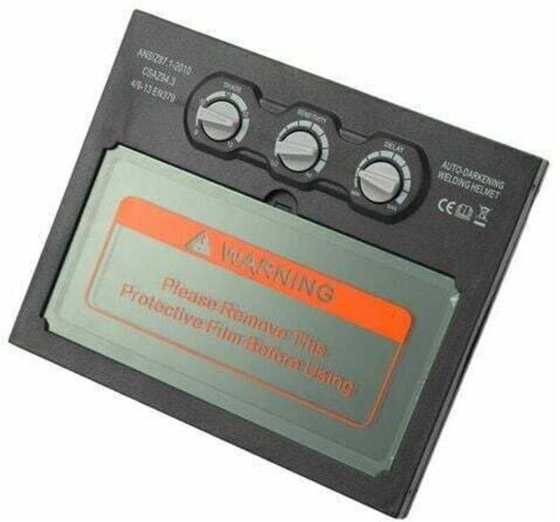 Schweißhelmlinse – Solarbetriebene, selbstverdunkelnde Schweißmaskenlinsengruppe – Lithiumbatterie