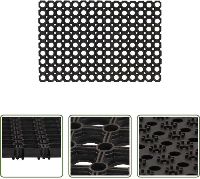 vidaXL Ringgummimatten 5 Stk. 22 mm 40x60 cm