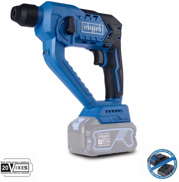 Akku-Bohrhammer 20 v mit Zubehor ohne Akku-Ixes Scheppach c-rhd130-x