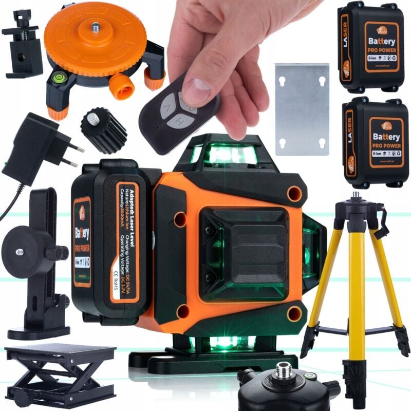 Rosfix Animal Pro Hawk RAPH 16L – Kreuzlinienlaser 16 Linien USB-C, IP54, 2x Li-Ion Akkus, Fernbedienung Präzise Nivelli...