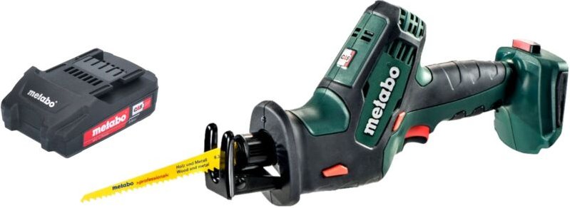 Metabo SSE 18 LTX Compact Akku Reciprosäge Säbelsäge 18 V 13 mm + 1x Akku 2,0 Ah - ohne Ladegerät