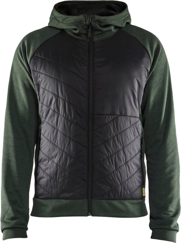 Hybrider Arbeits-Sweat 3463 - Dunkelgrün/Schwarz S