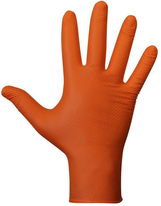 Agility Grip puderfreier Nitrilhandschuh Größe 7 JUBA – Orange