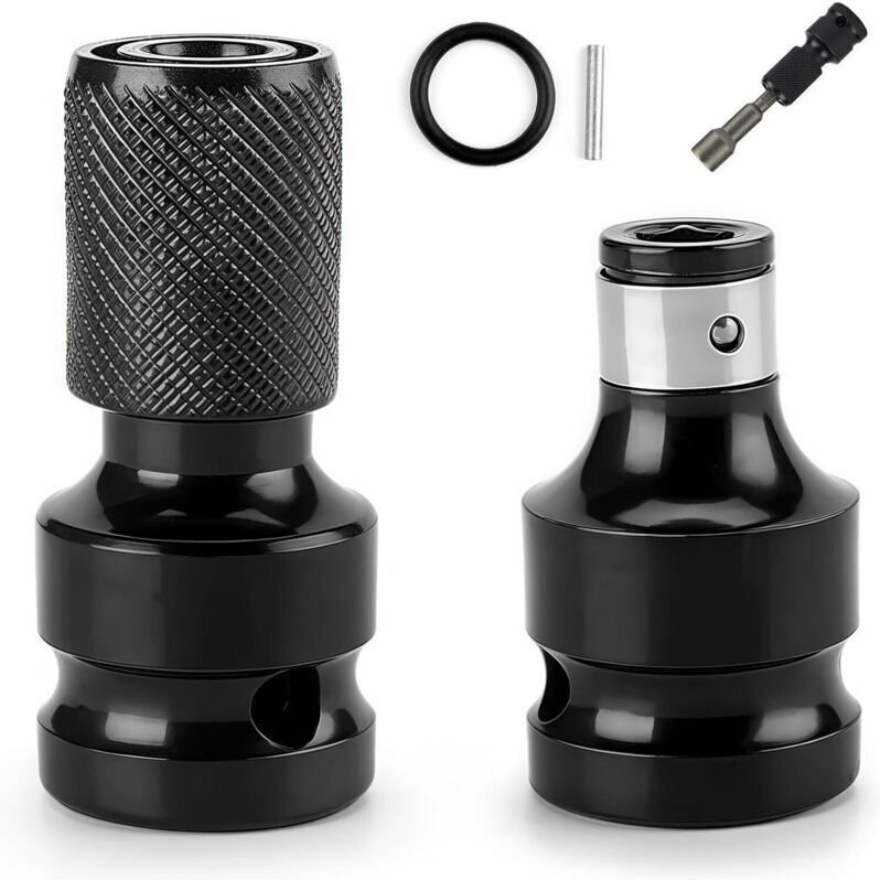 Set mit 2 Steckschlüsseladaptern, 1/2" auf 1/4" Ratschenadapter, Steckschlüssel-Bit-Adapter für Schlagschrauber und Schr...