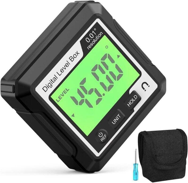 Misuratore di angoli digitale magnetico con display LCD, strumento di misurazione degli angoli portatile, misuratore di ...