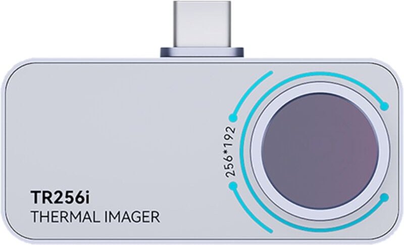 TR256I Wärmebildkamera 256×192, 600°C, USB-C Android, Hochtemperaturalarm, Video/Foto, 56° Sichtfeld, ±2% Genauigkeit