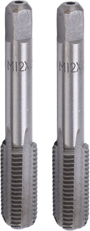 FOREHILL 2-teiliger Gewindebohrer mit gerader Nut, HSS-Handgewindebohrer, metrisch, Standard-Gewindebohrer M12x1,5