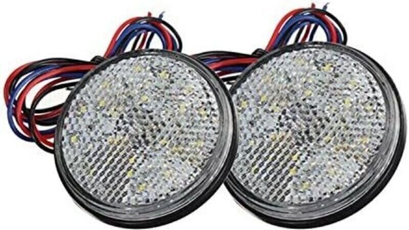 LED-Anhängerbeleuchtung, 12V Rücklicht für Anhänger, 2 Stück, Bremslicht, runder LED-Reflektor, LED-Positionsleuchte für...