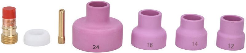 Vtizikl Accessoire de soudage TIG, buse en céramique de soudeur Good Match Collet 7Pcs pour WP17/18/26