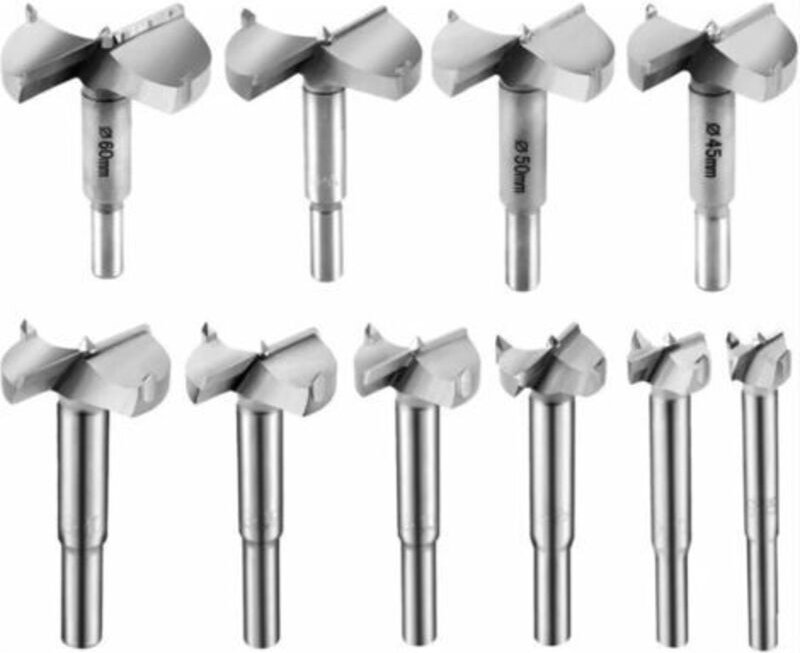 10 Stück Holzbohrer 15-60mm Holzfräser Hartmetall Holzbohrer Lochsäge Holz Fräser Bohrer Holz 15mm 20mm 25mm 30mm 35mm 4...