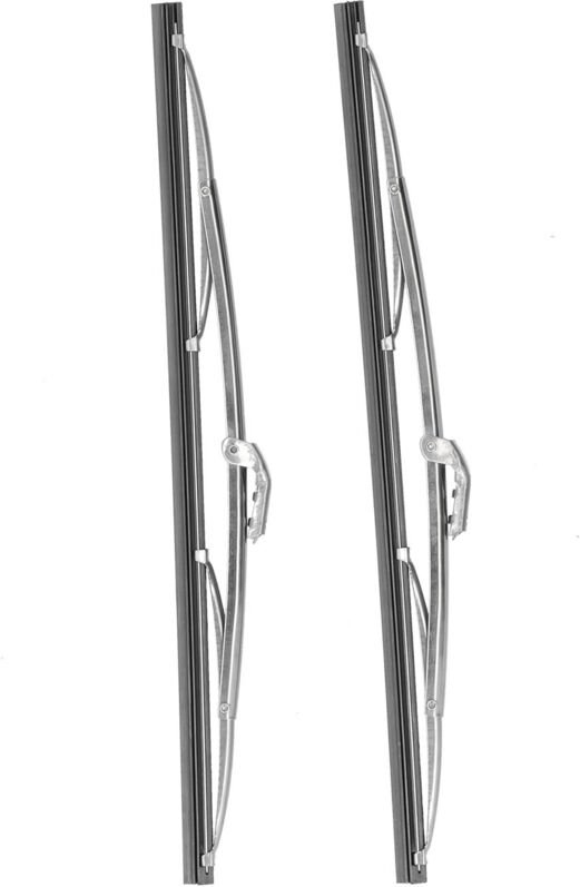 Eosnow 12in/30,48 cm vordere Windschutzscheibe -Scheibenwischerblätter aus Edelstahl poliertem Silber Universal für Auto