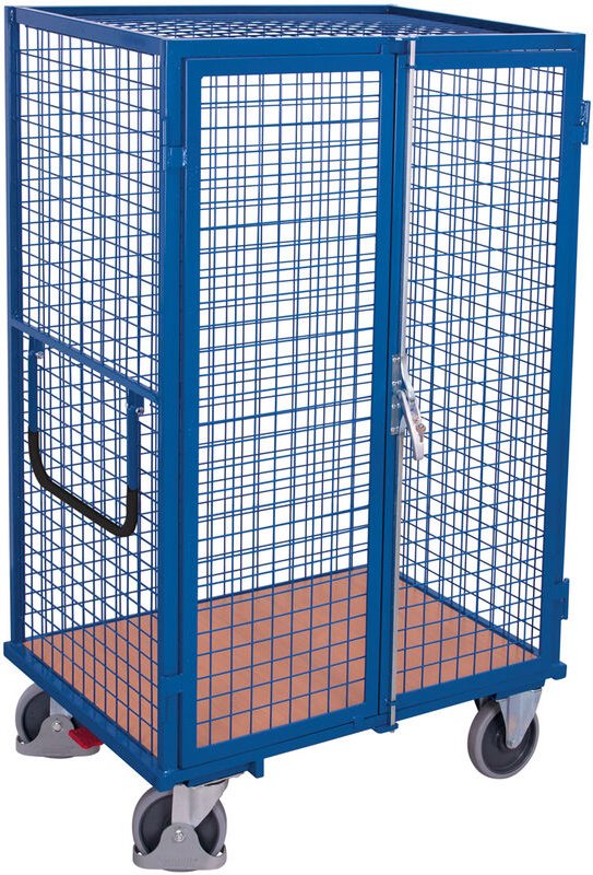 VARIOfit Etagenwagen, außen vergittert mit Flügeltür und Ladefläche 1245x785mm