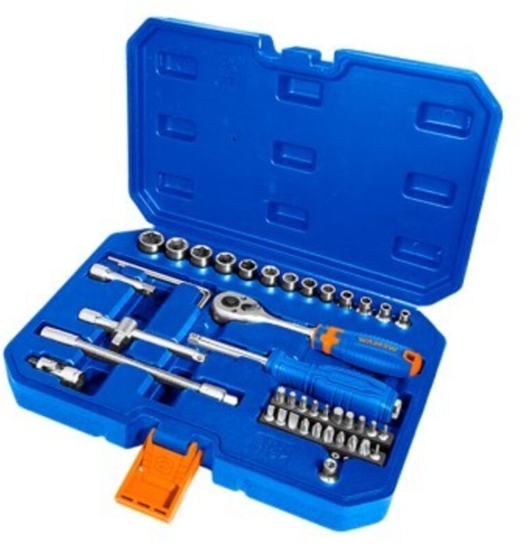 45-teiliger 1/4" Steckschlüssel- und Bitsatz mit WADFOW-Griff