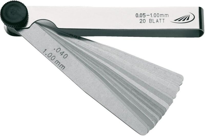 Helios Preisser Fühlerlehre 20 Blatt 0,05-1,00 mm 100 mm