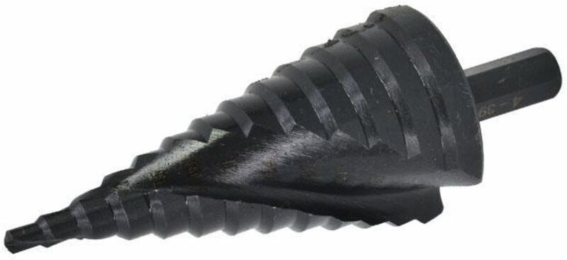 AWTOOLS Spiral-Stufenbohrer / 4-39 mm / AICrN / Schwarz