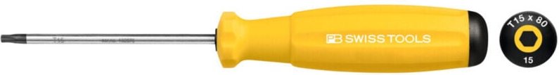 Pb Swiss Tools - Schraubendreher, für Torx, TX15, Länge 175 mm, gelb/schwarz