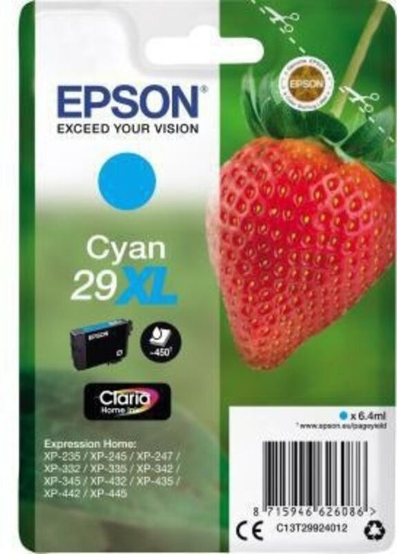 Liderpapel - Tintenpatrone Originalzubehör 29XL ca. 450 Seiten cyan 6,4ml