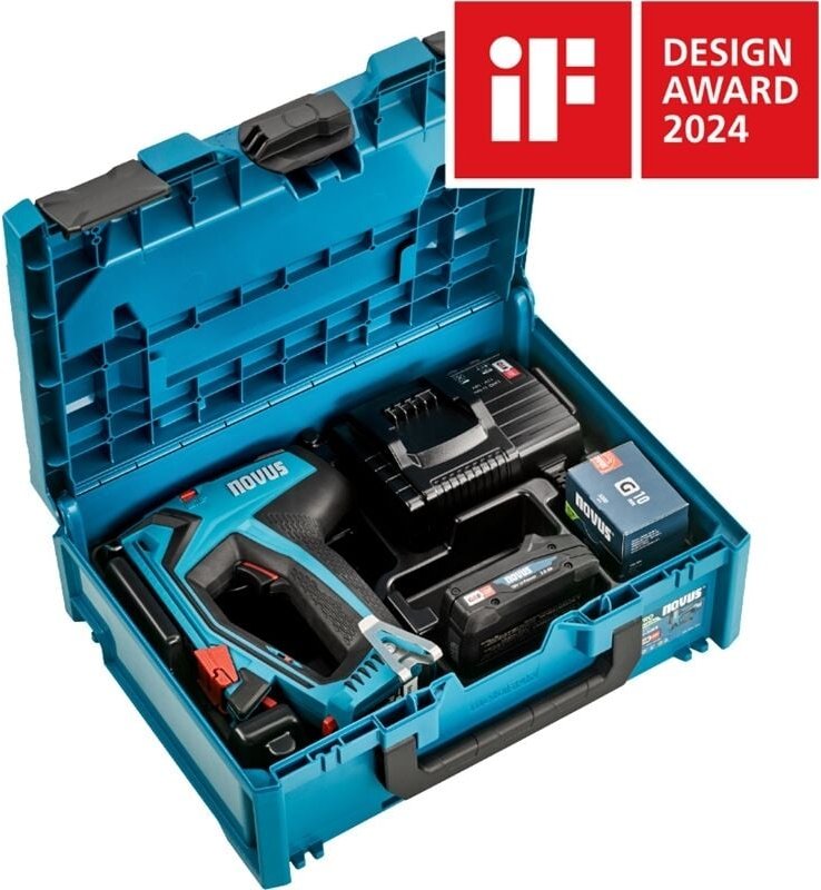 Thumbnail - Novus Akkutacker J-551 Metabox Set inkl. CAS 18V Akku, Ladegerät, 5000x Klammern