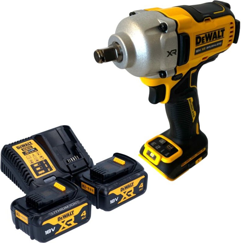 DeWalt DCF 891 D2 Akku Schlagschrauber 18 V 1084 Nm 1/2" Brushless + 2x Akku 4,0 Ah + Ladegerät