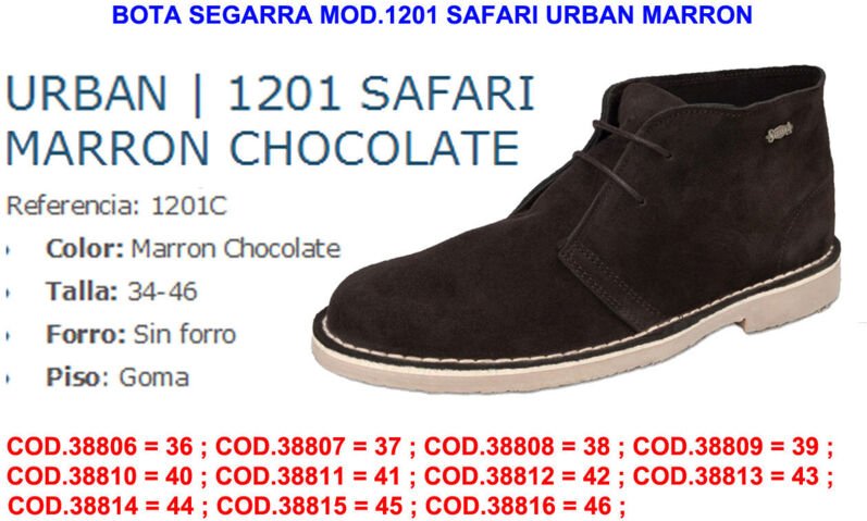 Segarra Finstock Boot Modell 1201 Safari Urban Brown Größe 41