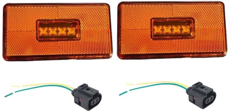 2 Stück 4 LED-Seitenmarkierungsleuchten 2052119 für der 5er- und 6er-Serie PR Cabs -Serie mit 2-Poliger Anschlussanzeige...