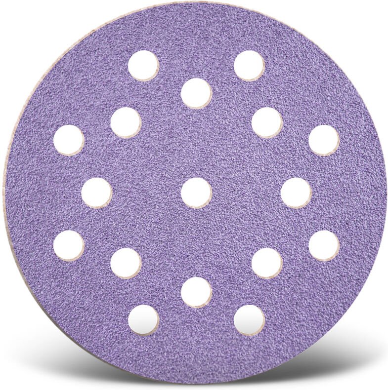 MENZER Purple HD Klett-Schleifscheiben, 125 mm, 17-Loch, f. Exzenterschleifer, Keramik-Mix (50 Stk.) K320
