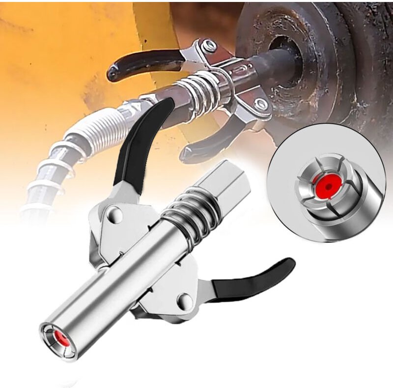 1 Stück Hochdruck-Fettpumpenkupplung mit Doppelgriff, einfach zu montieren und zu demontieren, für alle Arten von Fettpu...