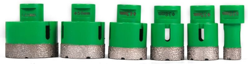 6-teiliges Diamant-Lochsägen-Set, M14-Diamantbohrkronen 20/35/38/43/50/60 mm, punktgenaue M14-Gewindebohrer für präzises...