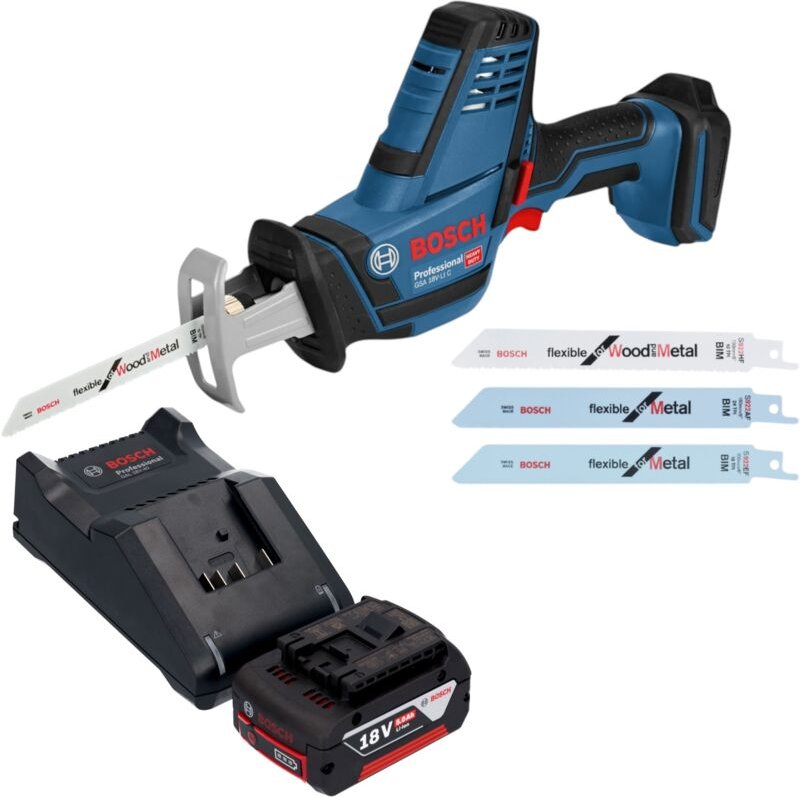 Bosch GSA 18V-LI C Professional Akku Reciprosäge Säbelsäge 18 V + 1x Akku 5,0 Ah + Ladegerät
