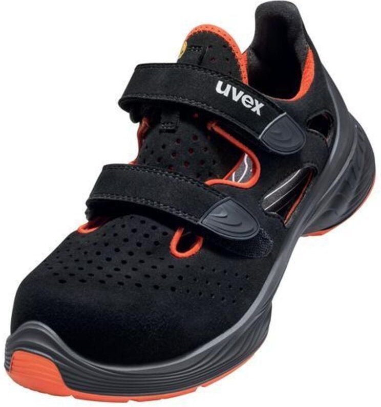Uvex - 1 G2 Sicherheits-Sandale gelocht Gr.39 W11 S1 esd sr schwarz/rot 6848.8