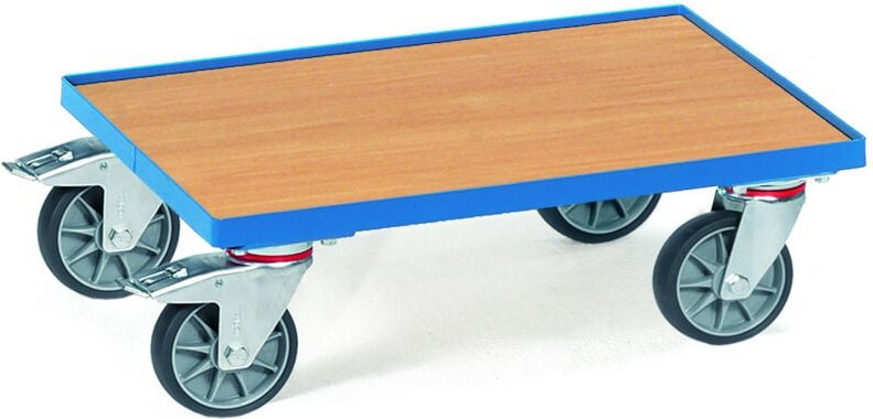 Fetra Eurokasten-Roller mit Holzwerkstoffplatte und 15 mm hohen Rand