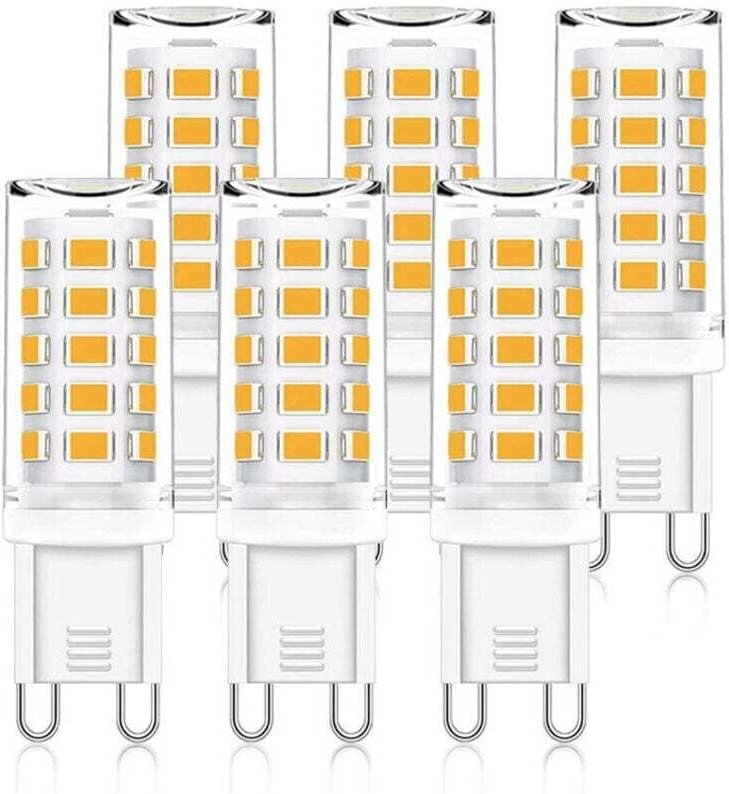 Vtizikl Ampoules LED G9, 5W Equivalent 50W Halogène Lampe, 15.5mm x 51mm Blanc Chaud 3000K 500LM Non Dimmable Sans Scint...