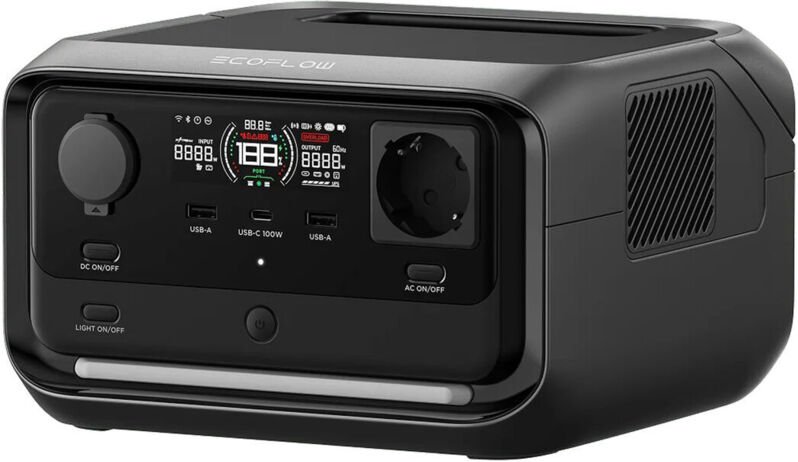 Tragbares Kraftwerk Ecoflow River 3 Plus 600 W