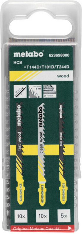 Metabo - Stichsägeblattsortiment 4, Holz, hcs/hss, 25-teilig, 25xHolz (623698000)
