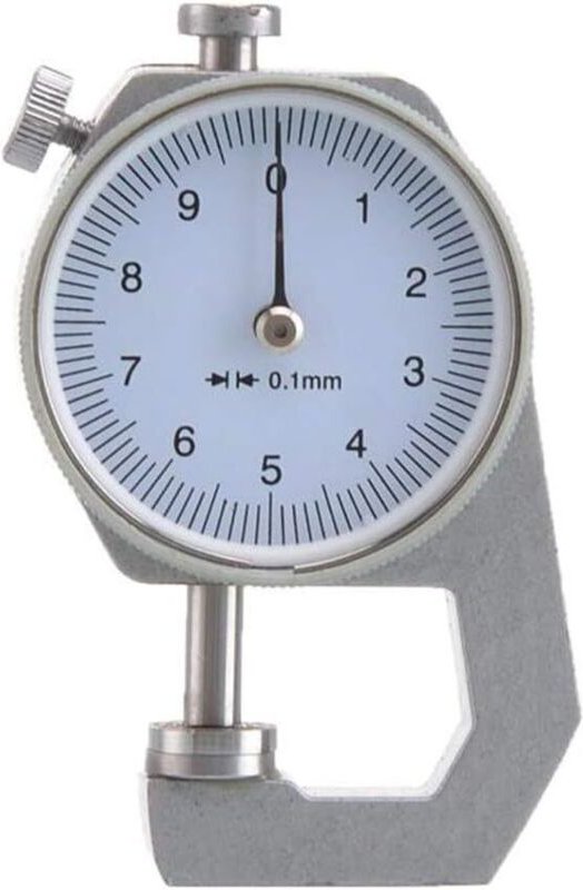Tragbares Dickenmessgerät, Genauigkeit 0,01 mm für Papier, Leder und Metallblech