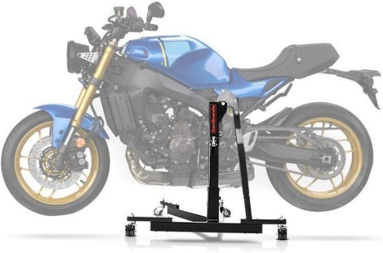 Zentrale Motorradhebebühne - ConStands Power-Evo - Kompatibel mit Yamaha XSR 900 - Tragfähigkeit 300 kg - Schwarz