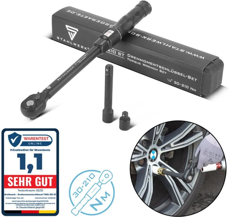 Stahlwerk - Drehmomentschlüssel TWS-210 st 72 Zähne 30-210 Nm 1/2" Ratsche