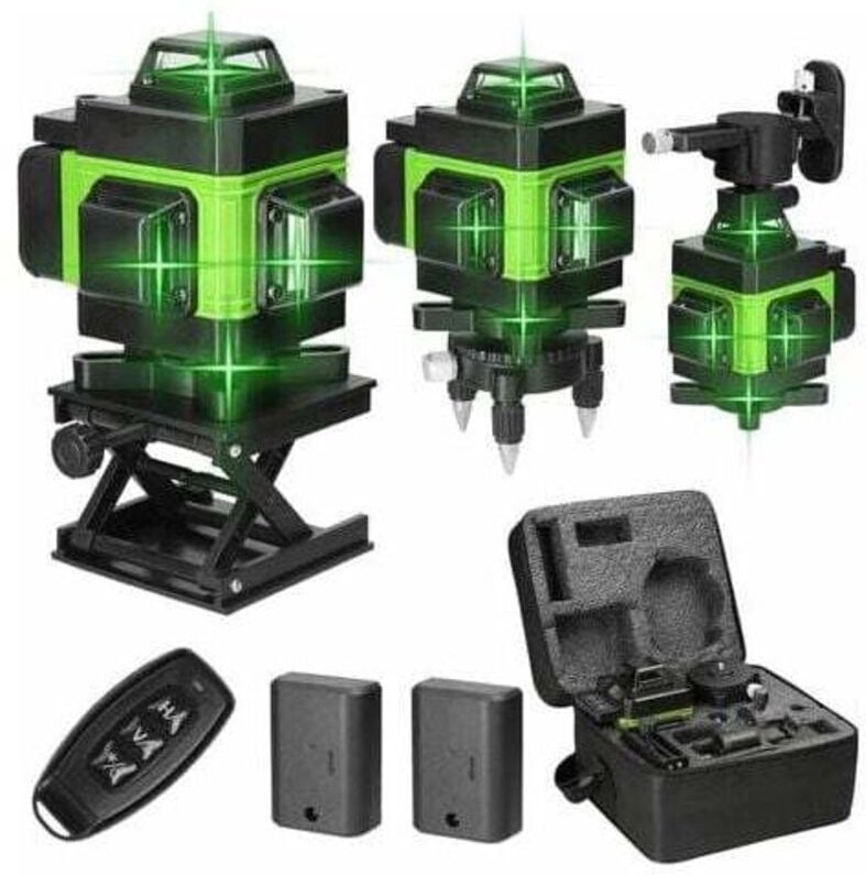 CHOYCLIT 4D 16-Linien-Laser-Nivelliergerät, 3°, selbstnivellierend, wiederaufladbarer Lithium-Akku über USB mit horizont...