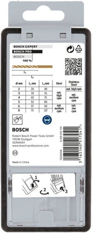 Pro Stainless Steel HSS-Co Set,6St - 2607019924 - Bosch