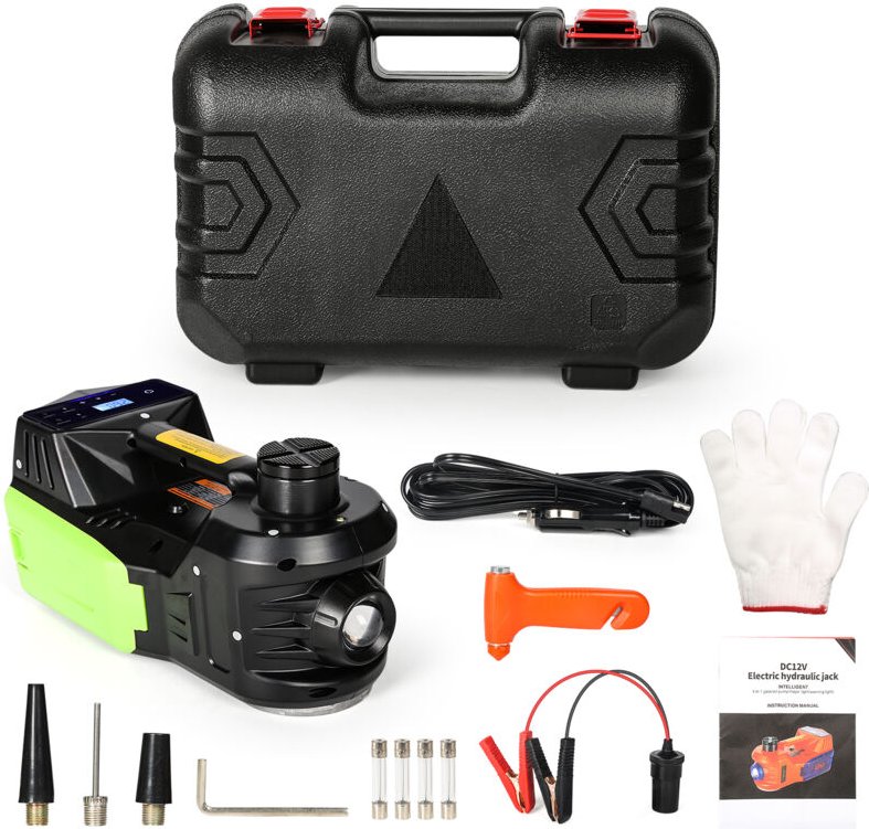 DEWIN 4-in-1-Wagenheber-Set, 12 V, 5 t, elektrischer Wagenheberständer für Limousinen, SUV, Autolift, Bodenhydraulikhebe...