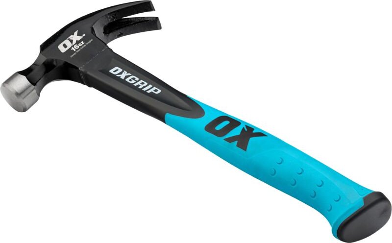 Trade 16-Unzen-Fiberglas-Stiel, gebogener Klauenhammer