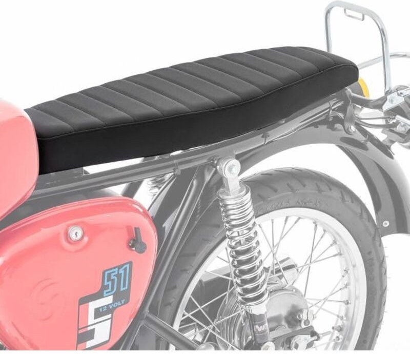 Flaches Sitzkissen kompatibel mit Simson S50 S51 S70 Craftride VS1 Schwarzer Sitz