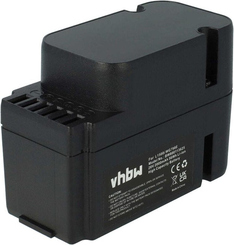 Akku kompatibel mit Worx Landroid WG791, WG791E.1, WG791W, WG792, WG792E, WG792E.1, WG794, WG796E (2000mAh, 28V, Li-Ion)...