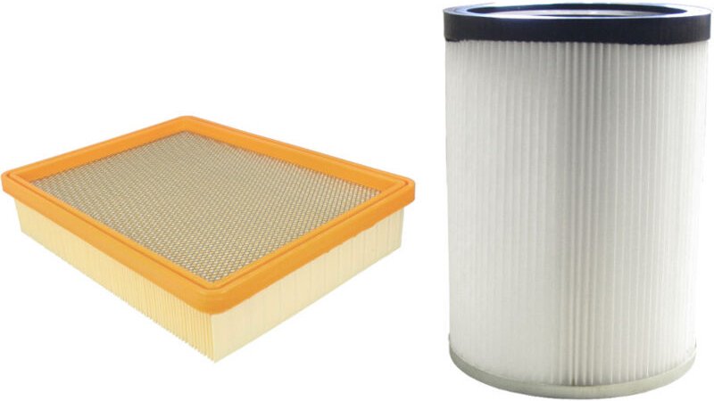 Trade-Shop 2in1 Filter-Set: Lamellenfilter/Flachfilter + Rundfilter/HEPA-Filter kompatibel mit Kärcher 5.731-020, 573102...