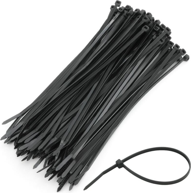 WKK Kabelbinder 4.8x300 schwarz Polyamid 6.6 - UV-Stabilisiert