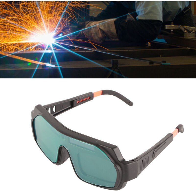 Schweißerbrille, automatisch abdunkelnd, blendfrei, kratzfest, professionelle Schweißerbrille mit elastischem Band, verb...